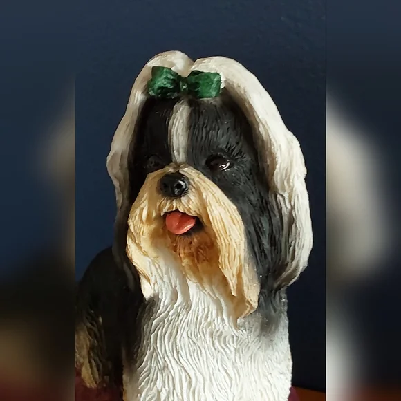 LIMITED EDITION 1997 TRI-COLOR SHIH TZU DOG FIGURINE - Picture 6 of 6